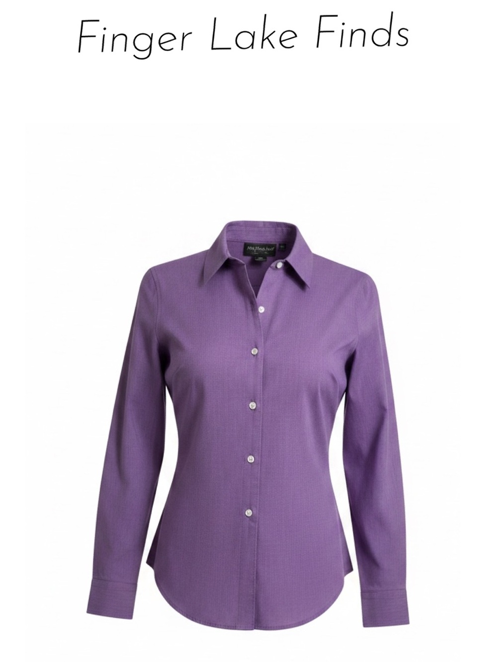Requirements Purple Button-Front Women's Shirt, 10
